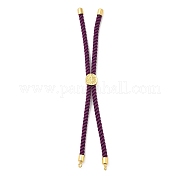 Серебряные браслеты из витого нейлонового шнура DIY-B066-03G-13
