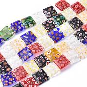 Квадрат ручной Millefiori стеклянные бусины LK-R004-46