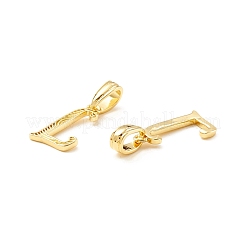 Ciondoli con lettere in ottone eco-compatibili con placcatura a cremagliera&nbsp;KK-K265-02G-L