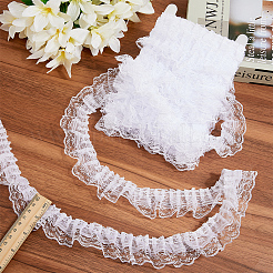 Отделка плиссированным кружевом длиной 10 м из полиэстера OCOR-CY0002-17B