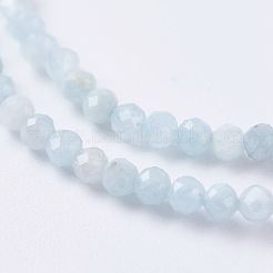 Природные Аквамарин бисер нитей G-J376-22A-2mm