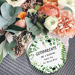 Подвесные украшения из печатного фарфора&nbsp;HJEW-WH0057-002