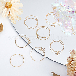 20 шт. Латунные серьги-кольца KK-BBC0001-89B