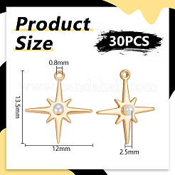 30 шт. подвески из латуни и АБС-пластика с имитацией жемчуга&nbsp;KK-UN0005-35