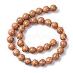 Нити бусин из натуральной тигровой яшмы&nbsp;G-H343-D09-12mm