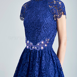 Аппликации из горного хрусталя с цветочным узором&nbsp;AJEW-FG0002-40C