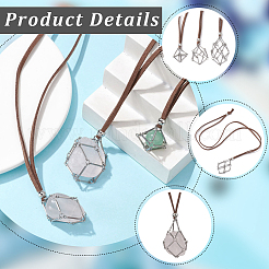 6 шт. 3 стиля ожерелья с держателем кристаллов&nbsp;MAK-SC0001-41P