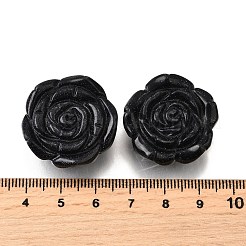 Синтетические синие резные бусины из авантюрина G-S390-02