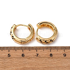 Кольцо латунные серьги-кольца с микропаве из кубического циркония EJEW-F384-05G