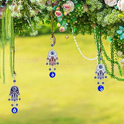 3 шт. двухцветный металлический кулон в стиле бохо с дизайном «глаз дьявола» на руку KEYC-DC0021-28