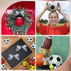 Лента из полиэстера в корсажу длиной 25 ярд с принтом в виде спортивного мяча&nbsp;OCOR-WH20002-03A-03