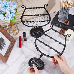 3-уровневые пластиковые подставки для серег из полипропилена EDIS-WH0012-28A