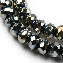 Стеклянные бусины с гальваническим покрытием  EGLA-F149-FP-12