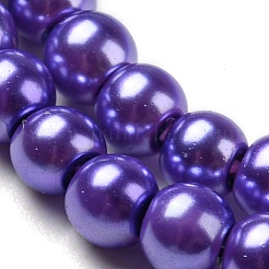 10 нитка для запекания расписные жемчужные стеклянные жемчужные круглые бусины HY-SZ0001-02A-02