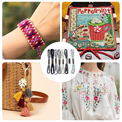 8 моток 8 цвета 6-слойная полиэфирная мулине для вышивания&nbsp;OCOR-CY0002-09D