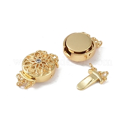 Покрытие стойки латунь микро паве прозрачный кубический цирконий застежки коробки KK-G494-07G