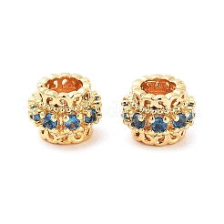 Колонна латунные микропаве прозрачные кубические циркониевые бусины KK-S394-03B