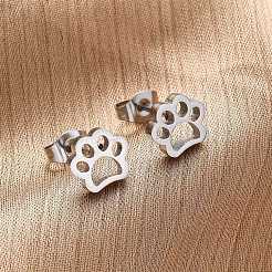 Серьги-гвоздики из нержавеющей стали 304 EJEW-F227-14P