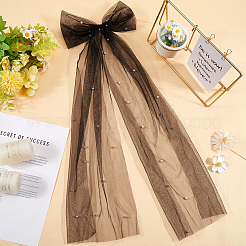 Длинные заколки для волос из полиэстера с бантом и аллигатором OHAR-WH20005-07A