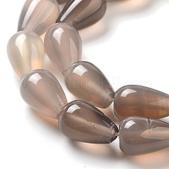 Серые натуральные бусины из агата  G-B106-A13-02