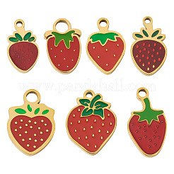 7 шт. 7 стиля эмалевых подвесок из нержавеющей стали 304&nbsp;STAS-TA0003-27