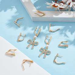 5 пара серег-колец с V-образным креплением из латуни с покрытием KK-ME0002-47