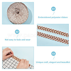 Около 10.5~11 ярда жаккардовых лент из поликоттона в этническом стиле с узором в виде листьев&nbsp;OCOR-GO0001-15D