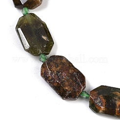 Естественный зеленый гранат бисер нитей G-B125-P24-01