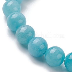 Естественно нефрита браслеты простирания BJEW-JB10092-02