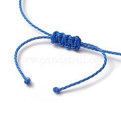 Плетеный браслет из натуральных и синтетических драгоценных камней&nbsp;BJEW-JB10016