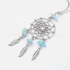 Сплав ожерелья шкентеля NJEW-JN01792-01