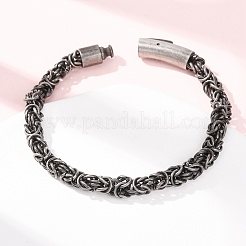 Bracelets à chaînes byzantines en acier inoxydable 304 pour femmes et hommes&nbsp;BJEW-C148-05AS-02