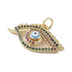 Настоящие 18к позолоченные латунные подвески с микропаве и кубическим цирконием KK-L209-070G-03