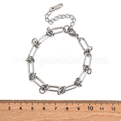 Браслеты-цепочки из нержавеющей стали 304 для женщин BJEW-P347-03P