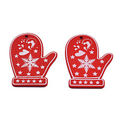 Рождественские большие подвески из окрашенного дерева&nbsp;WOOD-N005-102A