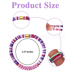 20 шт. 20 цвета ручной работы из полимерной глины Heishi Surfer эластичные браслеты набор с синтетическим гематитом BJEW-SW00044