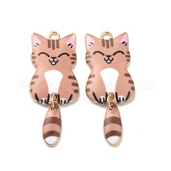 Подвески из светлого золота с покрытием из сплава и эмали ENAM-G210-01LG-02