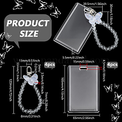 Прямоугольный пластиковый держатель удостоверения личности&nbsp;AJEW-FG0004-85