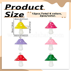 12шт 6 цвета пластиковые подвески&nbsp;KY-LP0001-34