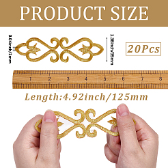 20 шт. цветочные полиэстеровые компьютеризированные вышитые нашивки&nbsp;PATC-CY0001-33