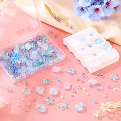 89 г прозрачных стеклянных шариков-спрей с краской 6 видов&nbsp;GLAA-TA0003-52A