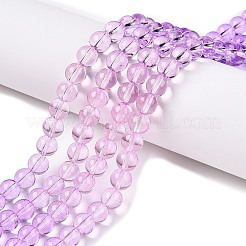 Выпечка расписные прозрачные стеклянные бусины&nbsp;DGLA-M001-8mm-01