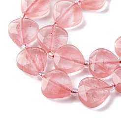 Вишневого кварца стеклянные бусы пряди G-P570-E01-02