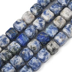 Натуральное синее пятно нитки из бисера яшмы&nbsp;G-C267-A20