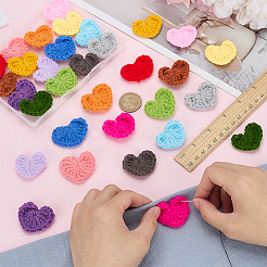 32 шт. 16-цветные полиэстеровые кабошоны&nbsp;DIY-FG0008-63