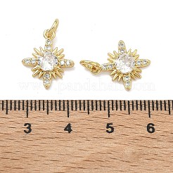 Messing micro pave klare zirkonia anhänger&nbsp;KK-D229-13G