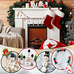 180 шт. 6 стиля рождественский снеговик принт деревянные европейские бусины WOOD-PH0003-03A