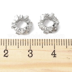 Латунные микро проложить Цирконий Европейский бисером FIND-B046-02P