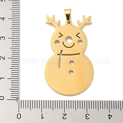 Pendentifs en acier inoxydable 304 sur le thème de Noël&nbsp;STAS-Q005-01G-02