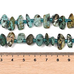 Бусы натуральная африканская бирюза (яшма)&nbsp;G-K393-B01